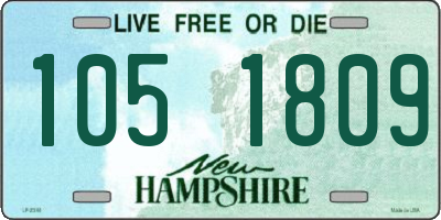 NH license plate 1051809