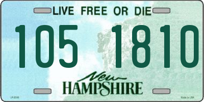 NH license plate 1051810