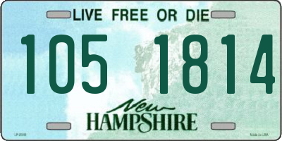 NH license plate 1051814