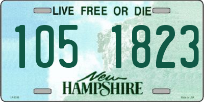 NH license plate 1051823