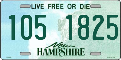 NH license plate 1051825