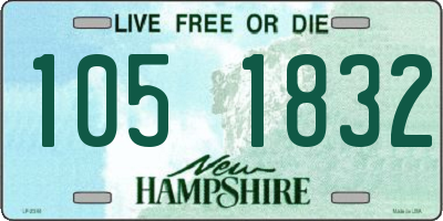 NH license plate 1051832