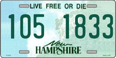 NH license plate 1051833