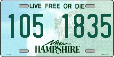 NH license plate 1051835