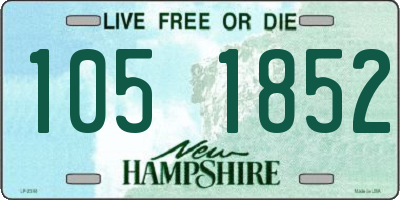 NH license plate 1051852