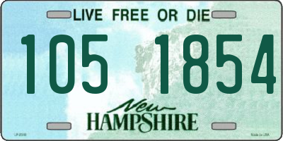 NH license plate 1051854