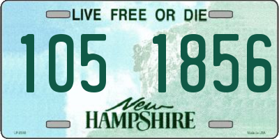 NH license plate 1051856