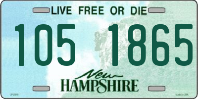 NH license plate 1051865