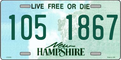 NH license plate 1051867