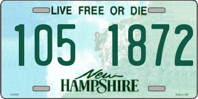 NH license plate 1051872