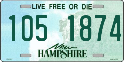 NH license plate 1051874