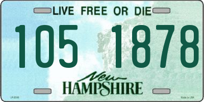 NH license plate 1051878