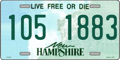 NH license plate 1051883