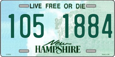 NH license plate 1051884