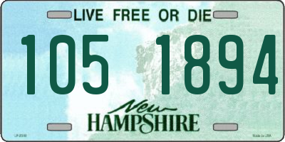 NH license plate 1051894
