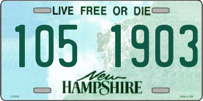 NH license plate 1051903