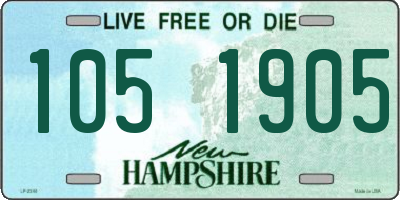 NH license plate 1051905