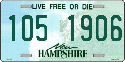 NH license plate 1051906