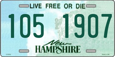 NH license plate 1051907
