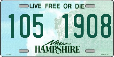 NH license plate 1051908