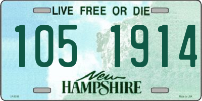NH license plate 1051914