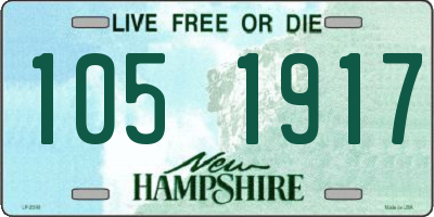 NH license plate 1051917