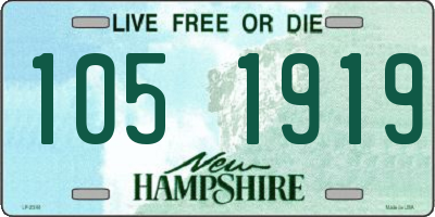 NH license plate 1051919