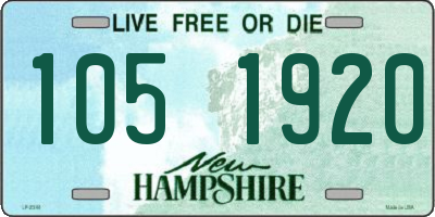 NH license plate 1051920