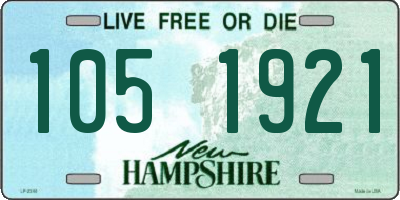 NH license plate 1051921
