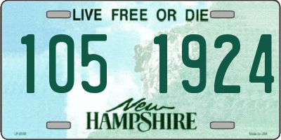 NH license plate 1051924
