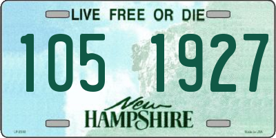 NH license plate 1051927