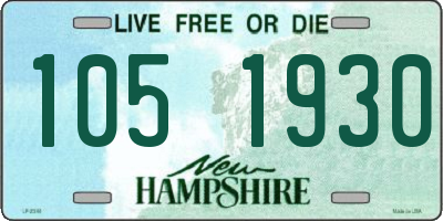 NH license plate 1051930