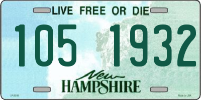 NH license plate 1051932