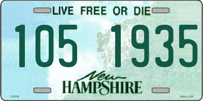 NH license plate 1051935