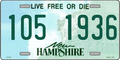 NH license plate 1051936