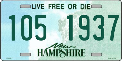 NH license plate 1051937