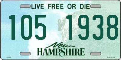 NH license plate 1051938