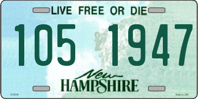 NH license plate 1051947