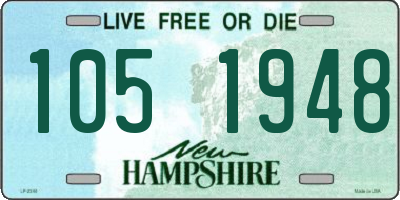 NH license plate 1051948