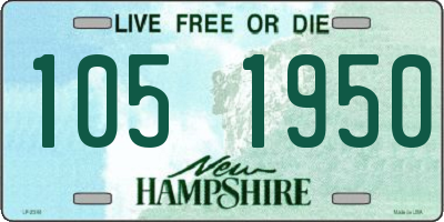 NH license plate 1051950
