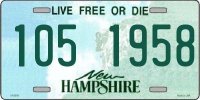 NH license plate 1051958