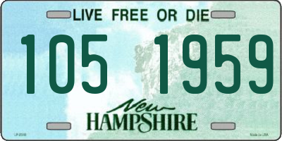 NH license plate 1051959