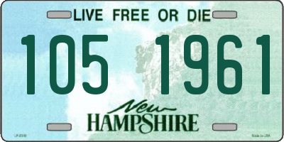 NH license plate 1051961
