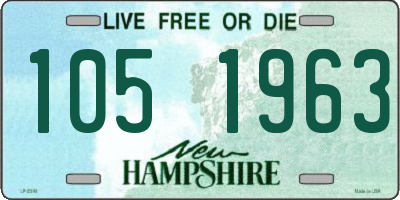 NH license plate 1051963