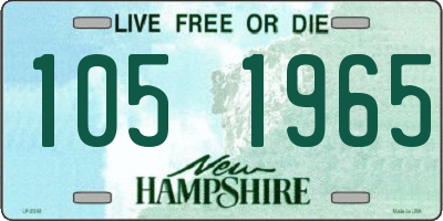 NH license plate 1051965