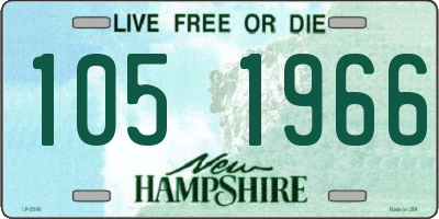 NH license plate 1051966