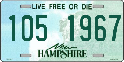 NH license plate 1051967