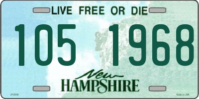 NH license plate 1051968