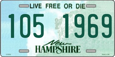 NH license plate 1051969