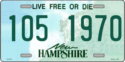 NH license plate 1051970